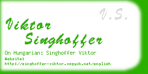 viktor singhoffer business card